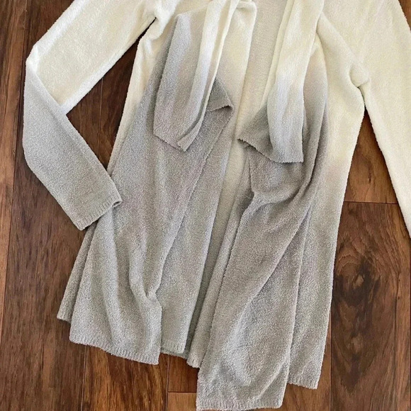 barefoot dreams fuzzy soft drape cardigan sweater ombre size Small - Picture 3 of 9